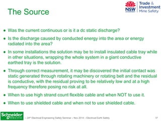 Schneider Electric – 24th Electrical Engineering Safety Seminar – Nov 2014 – Electrical Earth Safety 37 
The Source 
● 
Wa...