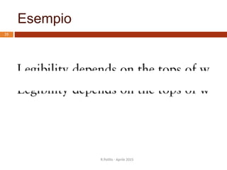 Esempio
35
R.Polillo - Aprile 2015
 