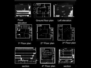 Front
elevation
Ground floor plan Left elevation
3rd Floor plan2nd Floor plan1st Floor plan
4th Floor plansection section
 