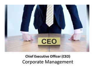Chief Executive Officer (CEO)
Corporate Management
 