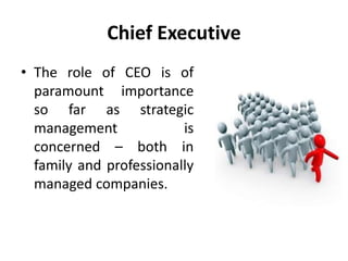role of chief executive officer in strategic management process