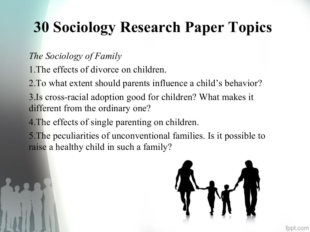 sociology term paper topics