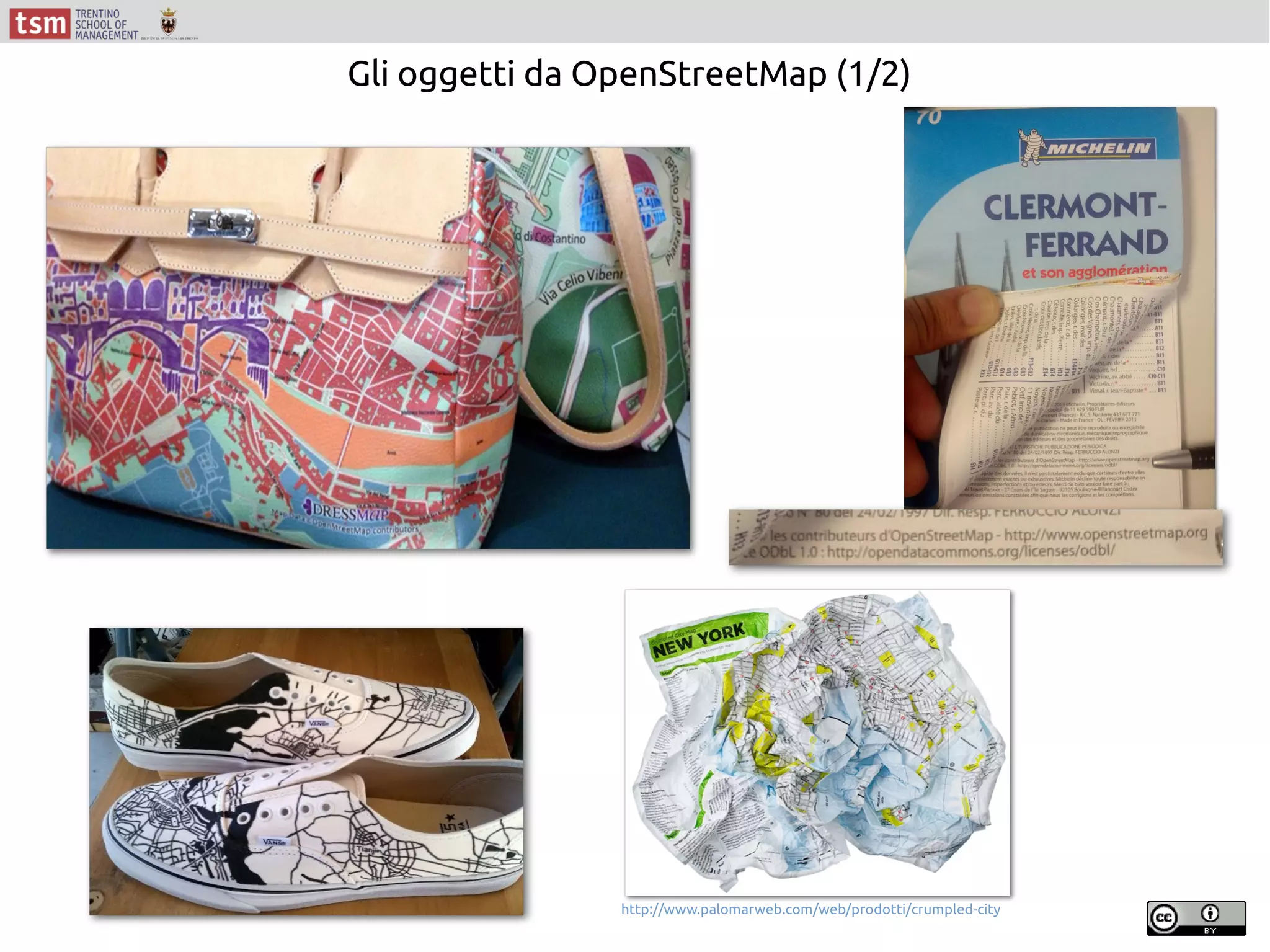 Gli oggetti da OpenStreetMap (1/2)
http://www.palomarweb.com/web/prodotti/crumpled-city
 