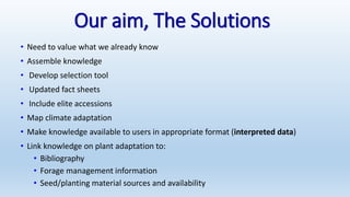 Information and communications technologies for agricultural research and development