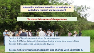 Information and communications technologies for agricultural research and development