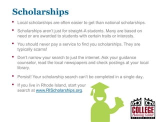 Private Aid
Scholarships & loans
 