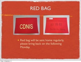 Mandarin Scope  Sequence 
Friday, 12 September, 14 
 