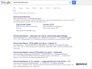 Forbrukerøkonomen
@afarbrot
 