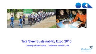 Tata Steel Sustainability Expo 2016Tata Steel Sustainability Expo 2016Tata Steel Sustainability Expo 2016Tata Steel Sustainability Expo 2016
Creating Shared Value .. Towards Common Goal
 