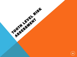 TO
O
TH
LEVEL
R
ISK
ASSESSM
EN
T
80
 