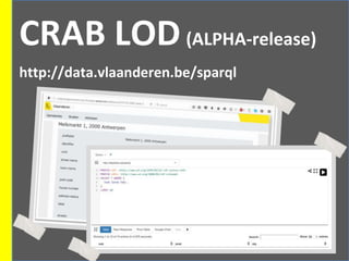 CRAB LOD(ALPHA-release)
http://data.vlaanderen.be/sparql
 
