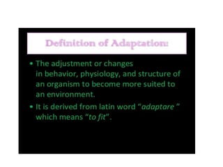 Anatomical Adaptation of plants