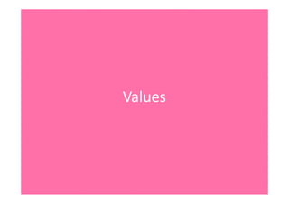 Values
 