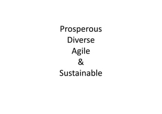 Prosperous
Diverse
Agile
&
Sustainable
 