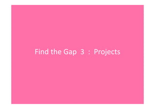FindtheGap3 :Projects
 