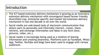 social media in agricultural extension | PPTX