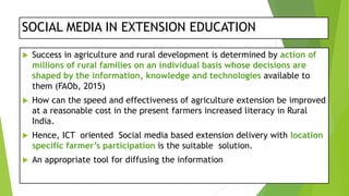 social media in agricultural extension | PPTX