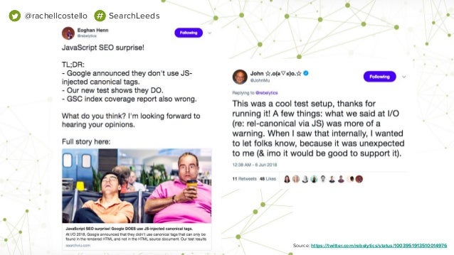 SearchLeeds 2018 - Rachel Costello - DeepCrawl -  Stop confusing search engines with conflicting website signals Slide 18