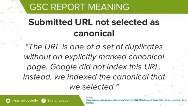 SearchLeeds 2018 - Rachel Costello - DeepCrawl -  Stop confusing search engines with conflicting website signals Slide 59