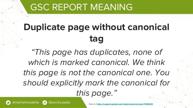 SearchLeeds 2018 - Rachel Costello - DeepCrawl -  Stop confusing search engines with conflicting website signals Slide 62