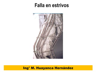 Falla en estrivos
Ing° M. Huayanca Hernández
 
