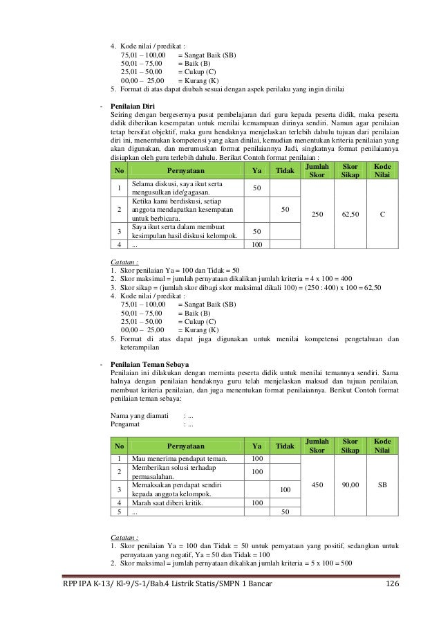 RPP IPA KELAS 9 SMP Bab 4. Listrik Statis