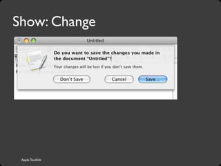 Apple TextEdit
Show: Change
 