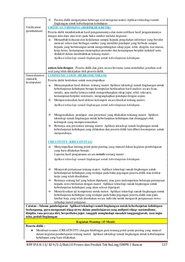 14 Rpp 9 S2 Bab10 Proses Dan Produk Teknologi Ramah Lingkungan 14 Rpp 9 S2 Bab10 Proses Dan Produk Teknologi Ramah Lingkungan