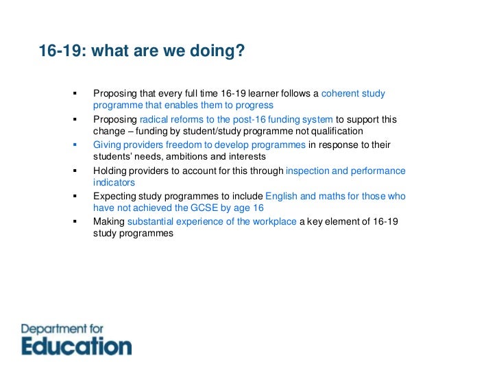 14 19 education & the Wolf Report