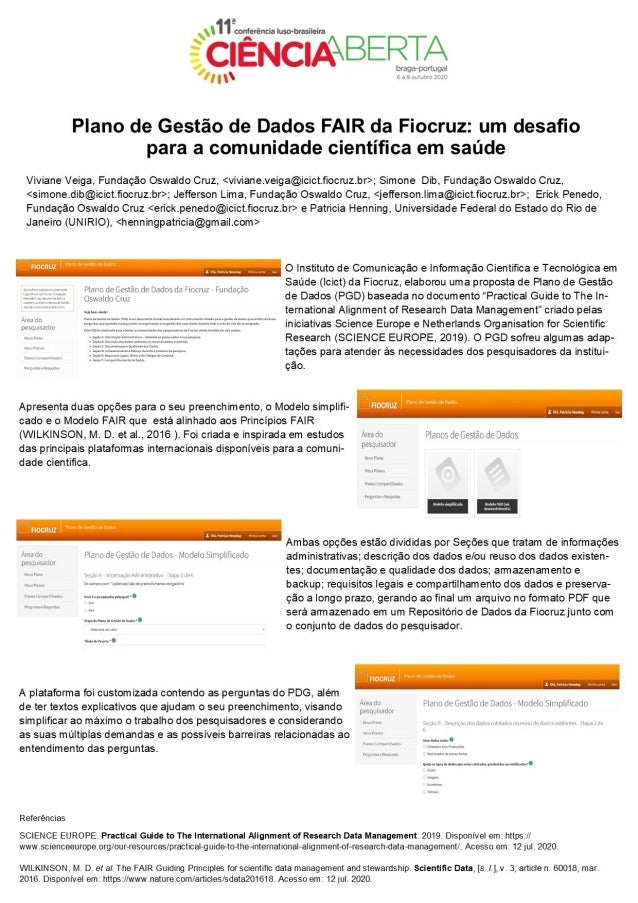 Plano de Gestão de Dados FAIR da Fiocruz: um desafio para a comunidade científica em saúde