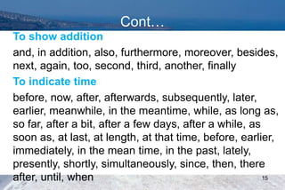 Functional English 27. Paragraph Writing, Transitional Words. Code ...