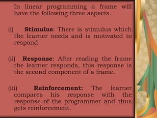 Methods of teaching - Programmed learning | PPSX