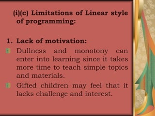 Methods of teaching - Programmed learning | PPSX