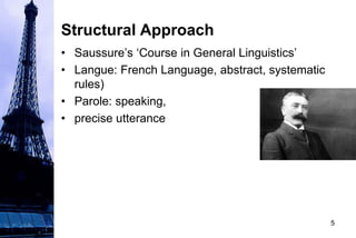 Structural Parol 14. intro to lang. approaches to ling | PPT