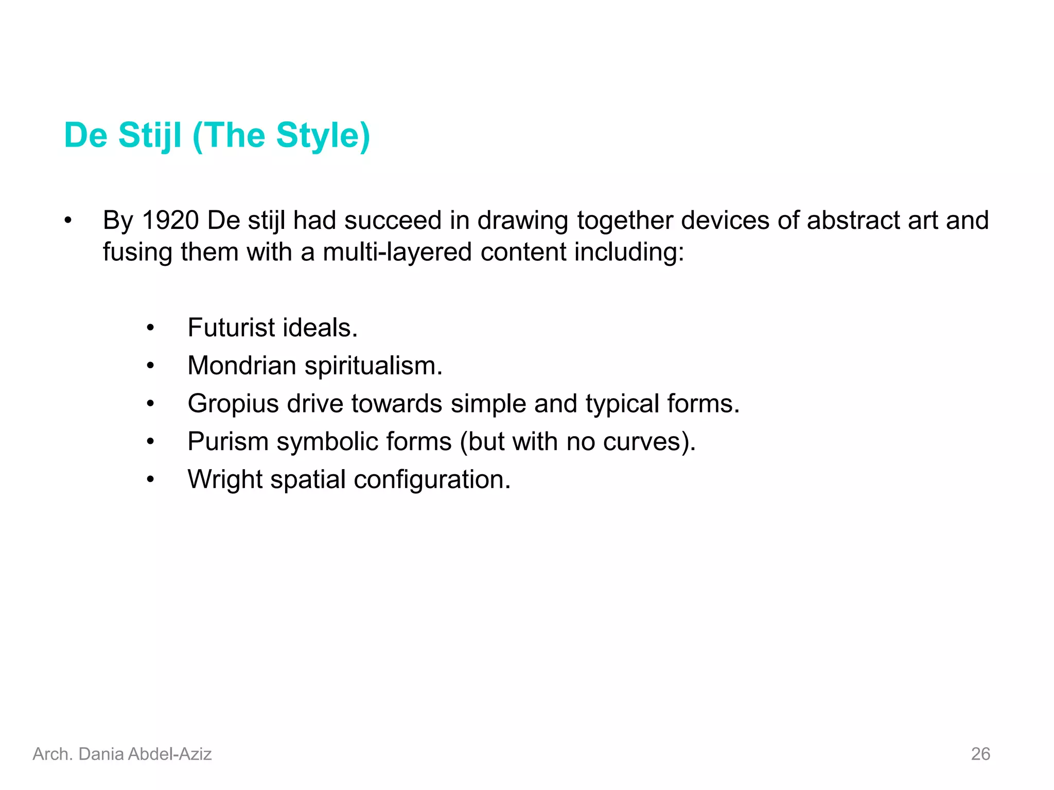 history of contemporary architecture - 14. Cubism + De Stijl.ppt