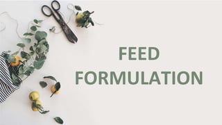 FEED
FORMULATION
 