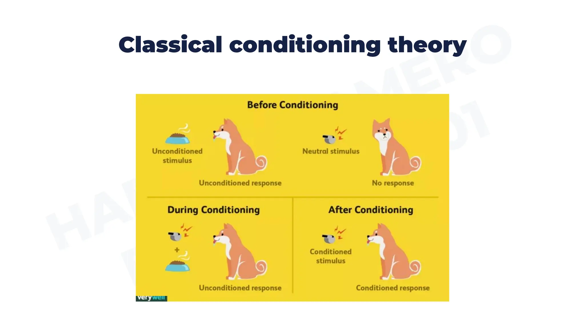 Classical conditioning theory
 