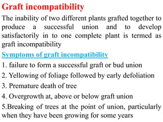 Tree Graft Incompatibility Plant propagation: Sexual and Asexual propapagation.pptx