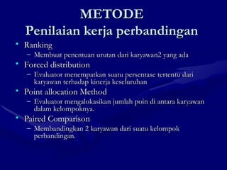 Metode Ranking Procedure 14._KINERJA_PeNILAIAN.ppt matakuliah sumber daya manusia megister ...