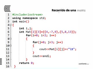 Recorrido de una
matriz
 