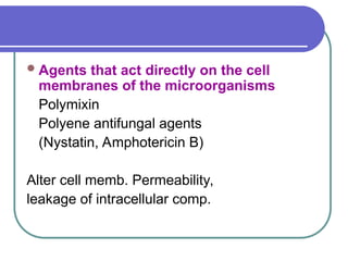 ANTIMICROBIal agents types mechanism of action | PPT
