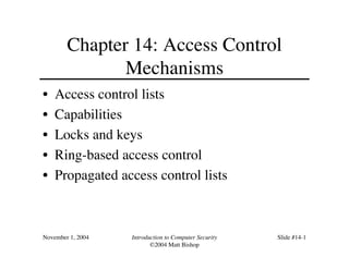 14.pdf Access Control Mechanisms di dalam keamanan informasi | PDF