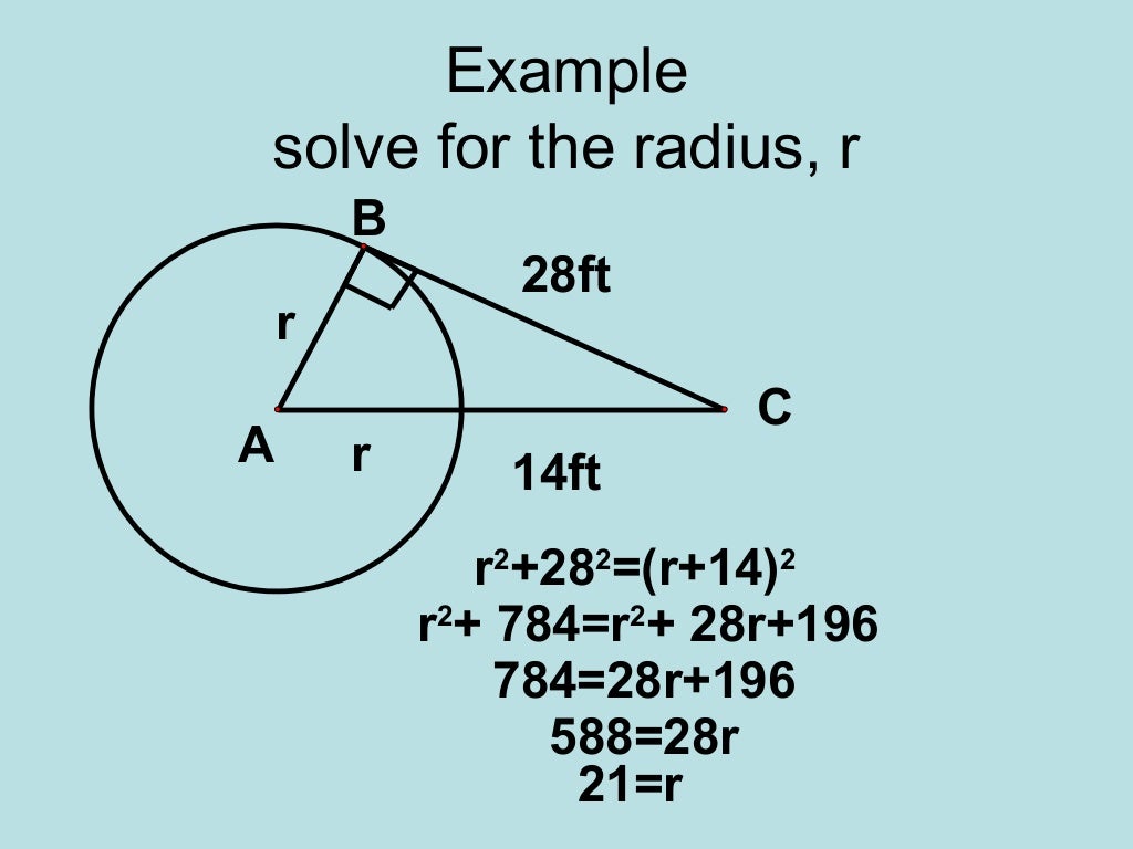 14 2 tangents to a circle lesson