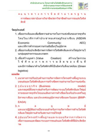 /




1.
                                            (ASEAN
     Economic              Community:         AEC)

2.


3.                (Value        Creation)


                                             (Green
     logistics)

1.


2.                  (Business                model)



                                            (BIMP-
     EAGA)
3.



4.



                           11
 
