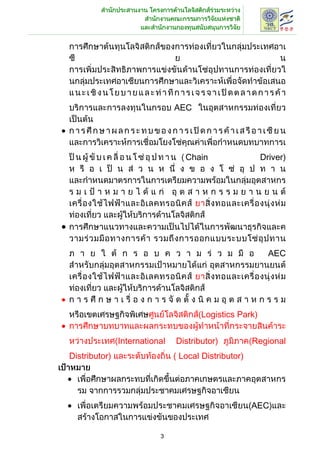 AEC




                                  Chain                 Driver)




                                                          AEC




                                      Logistics Park)


               International   Distributor)           Regional
Distributor)                   ( Local Distributor)




                                                      (AEC)


                          3
 