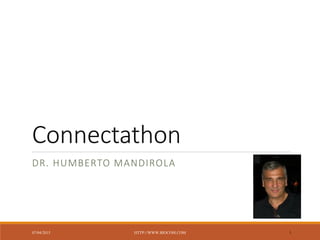 Connectathon
DR. HUMBERTO MANDIROLA
07/04/2015 HTTP://WWW.BIOCOM.COM 1
 