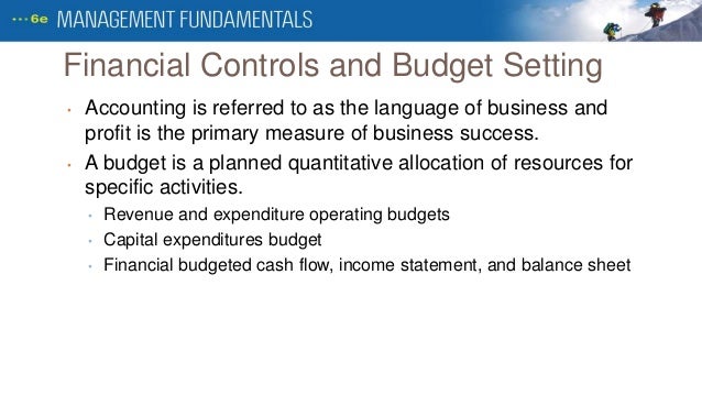 14 control systems and managing finances and people