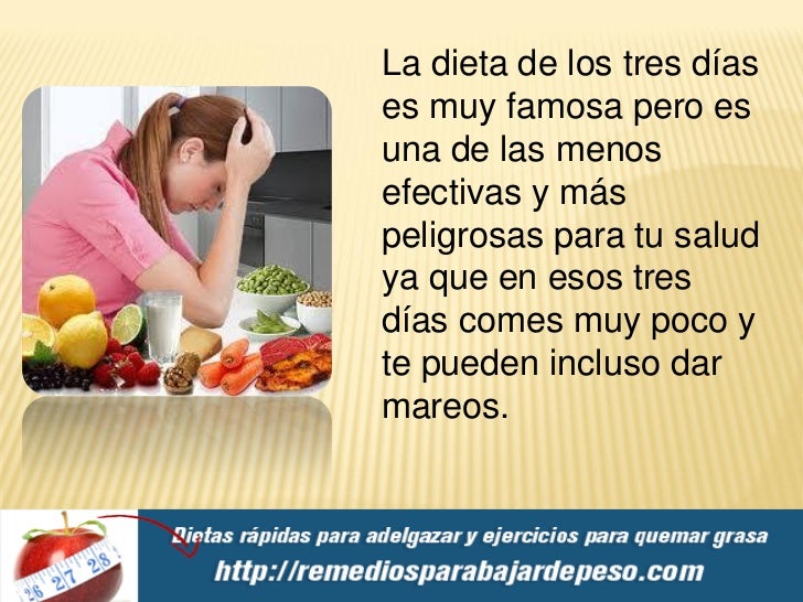 Trucos para bajar de peso en 3 dias