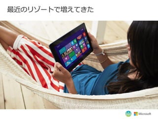 最近のリゾートで増えてきた
 