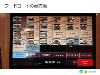 フードコートの券売機
 